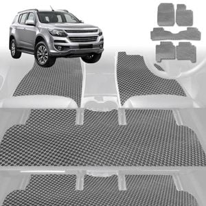 6D Diamond Car Floor Mats for Holden Trailblazer 2016-2020-Ultimate Set-Grey-Outback GT