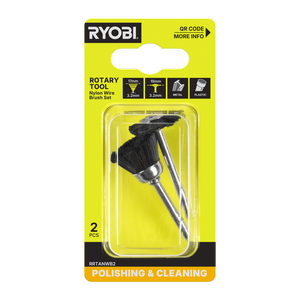 Ryobi Rotary Tool Nylon Wire Brush 2-Piece Set