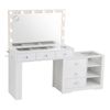 Artiss Dressing Table Charging Station Glass Top White