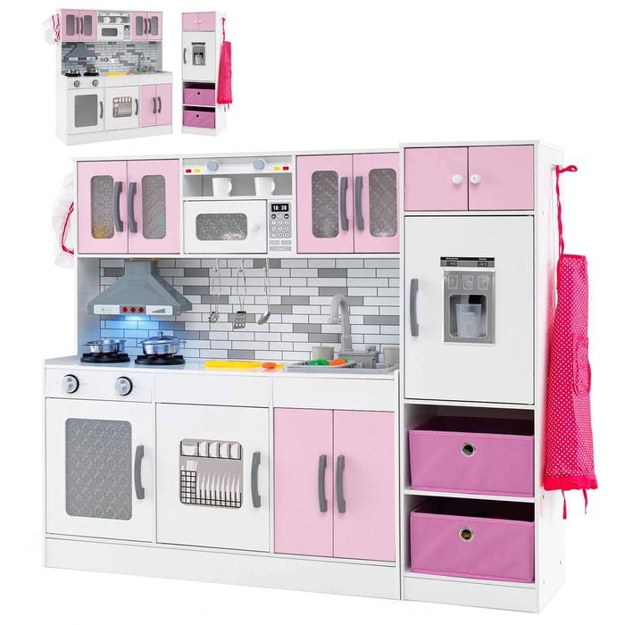 Costway Kids Kitchen Toy - Pink