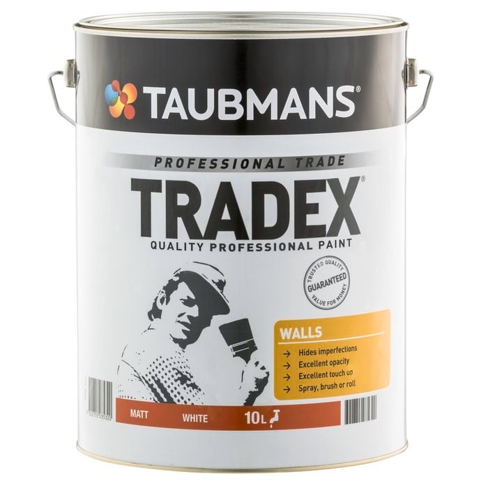 Taubmans 10L Tradex White Matt Interior Wall Paint