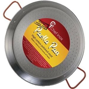 Chef Inox Paella Pan Carbon Steel 650mm Professional Cookware