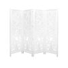 Life Dig 4 Panel Room Divider Screen Privacy Shoji Timber Wood Stand - White