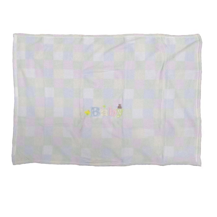 Elements Embroidery Baby Coral Fleece Blanket - Bassinette