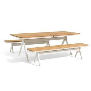 SIMPO Atlanta 3-Piece Outdoor Dining Setting - White