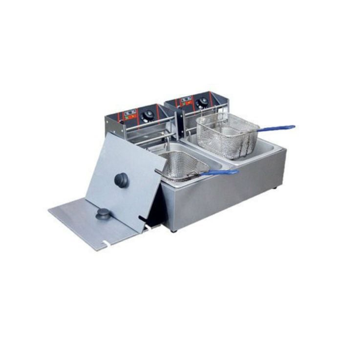 Electric fryer 業務用フライヤー EF-82 Benchstar Ef-82 Double Pan Benchtop Electric Fryer 2x5.5 L