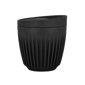 Huskee Huskeecup Reusable Coffee Cup With Lid Charcoal 228ml 8oz Single Pack