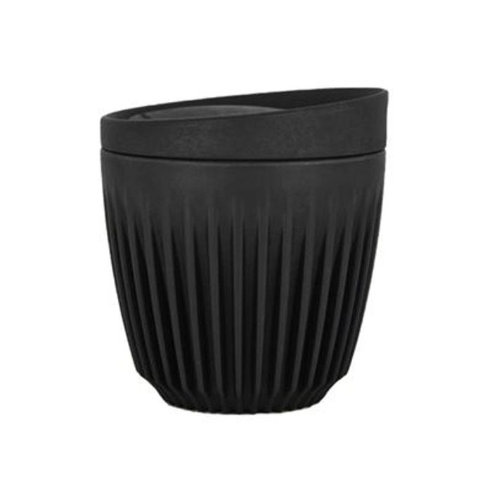 Huskee Huskeecup Reusable Coffee Cup With Lid Charcoal 228ml 8oz Single Pack