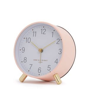 One Six Eight London Maisie Blush Silent Alarm Clock