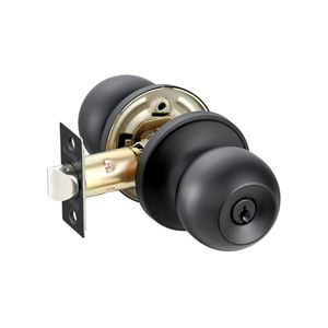 Ikonic Matte Black Ruby Entry Knob Set