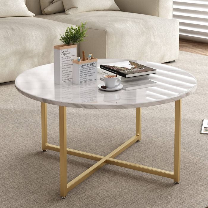 Round Coffee Table - Indoor Modern White