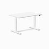 Desky Dual Sit to Stand White Melamine Desk 120x75cm White Height Adjustable Legs