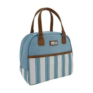 Sachi Insulated Cali Food Lunch Bag Hazy Blue Stripes 24.5x14.5x22.5cm