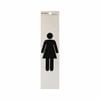 Sandleford 245 x 58mm Ladies Symbol Silver Self Adhesive Sign