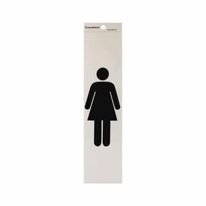Sandleford 245 x 58mm Ladies Symbol Silver Self Adhesive Sign