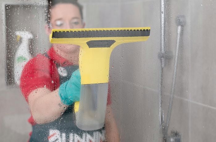 shower glass, window vac