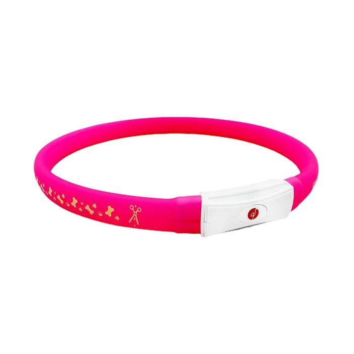 Flamingo 70 x 2cm Pink Visio LED Dog Collar
