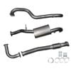 Ignite Exhausts Turbo Back For Nissan Gu Patrol 4.2l Leaf Spring Ute 3" No Dump Pipe With Muffler Raw Aluminised Steel