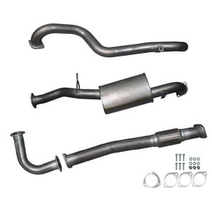 Ignite Exhausts Turbo Back For Nissan Gu Patrol 4.2l Leaf Spring Ute 3" No Dump Pipe With Muffler Raw Aluminised Steel