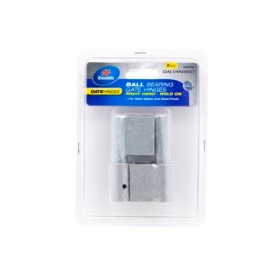 Zenith Galvanised Right Hand Ball Bearing Gate Hinges - 2 Pack