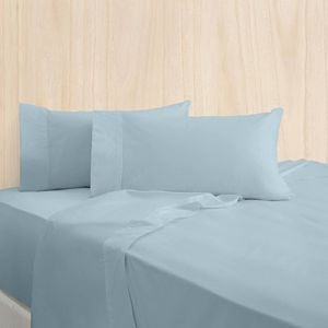 Bas Phillips Bamboo Cotton 400tc Bed Sheet Set W/pillowcase Queen Blue Dream