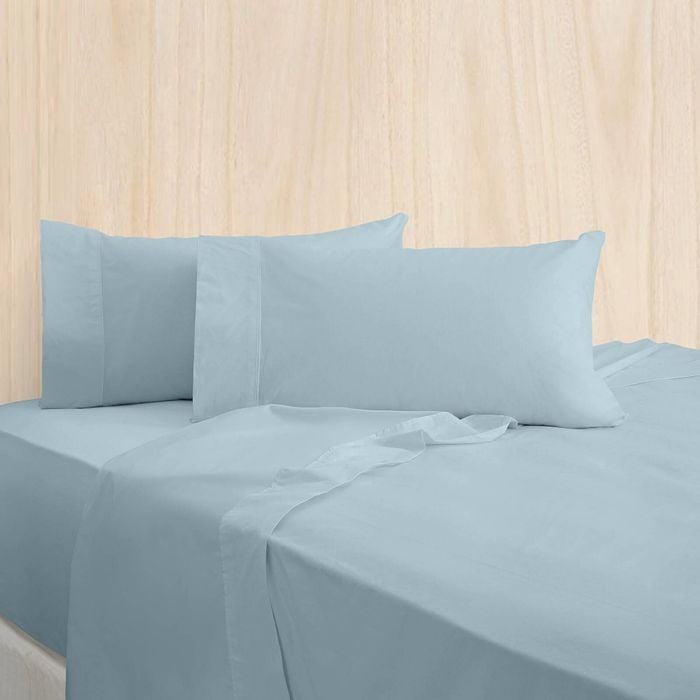 Bas Phillips Bamboo Cotton 400tc Bed Sheet Set W/pillowcase Queen Blue Dream
