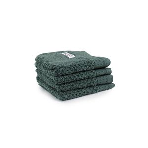 4pc Onkaparinga 30x30cm Cotton Avalon Bathroom Face Washers 550GSM Fir Green