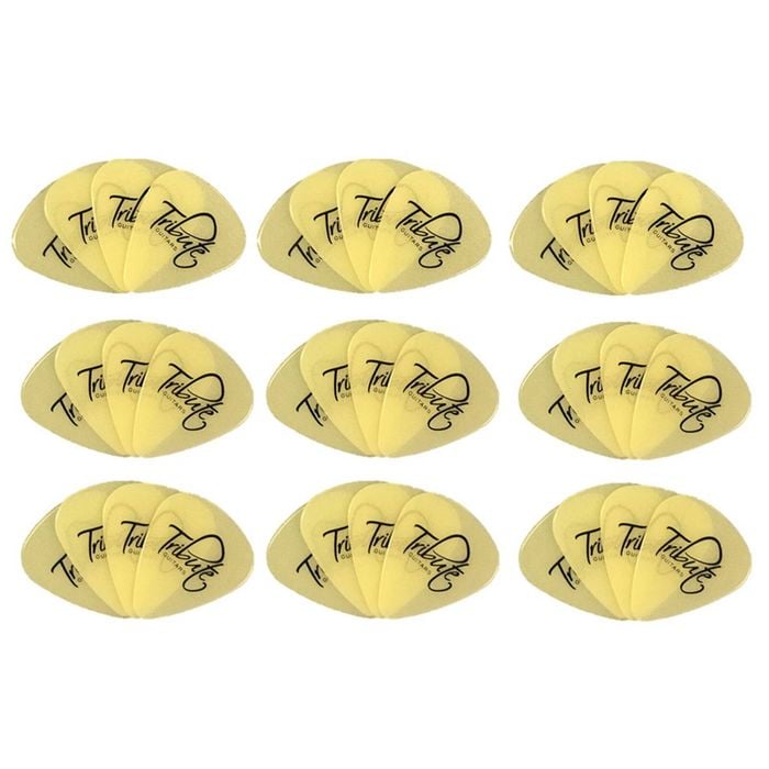 36pc Tribute Glow Guitar Plectrum Picks Medium 0.74mm