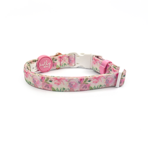 Holly & Co My Little Peony Large Pink Stylish Dog Collar