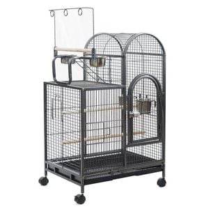 Yes4pets Large Bird Budgie Cage Parrot Aviary Carrier With Wheel