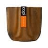 Capi 14 x 13cm Black And Gold Groove Indoor Plant Pot