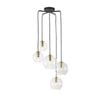 Oriel Lighting Reno Pendant Light Clear Glass 5lt