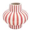 J.Elliot Home Jaimie Stripe Vase 16.5x16.5x16cm Bubblegum