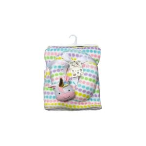 Bloomington Baby Animal Coral Fleece Blanket + Pillow Unicorn 75 x 100 cm