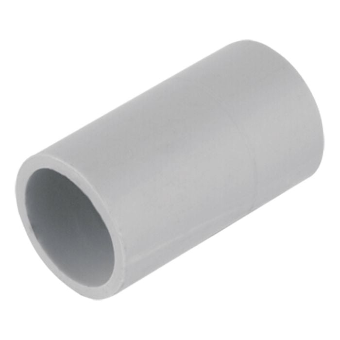 DETA 20mm Grey PVC Conduit Plain Coupling - Single Pack
