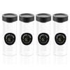 4PK Lemon & Lime Woodend Black 175ml/13.5cm Glass Container w/ Lid