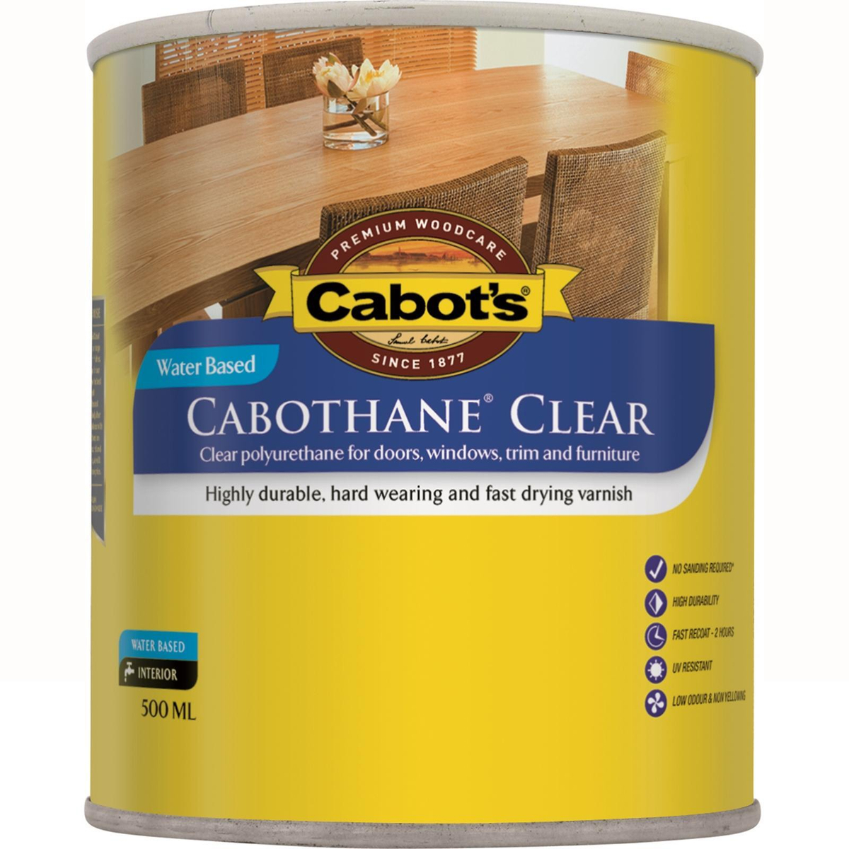 Cabot's 500ml Gloss Water Based Cabothane Clear Polyurethane - Bunnings ...