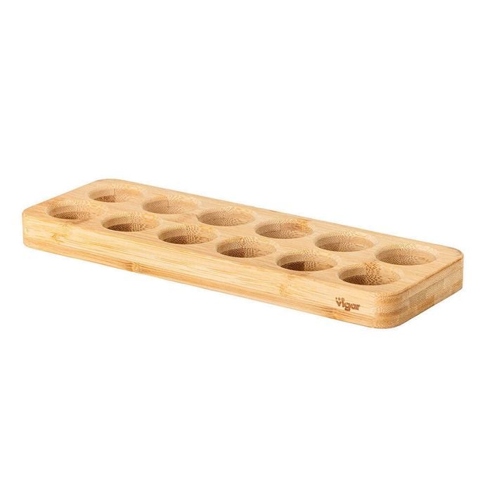 Vigar Becco Bamboo 12-Egg Holder Pantry Organiser Tray 30.6cm
