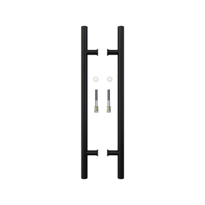 Rolltrak 600mm Black Matte Barn Door Round Double Pull Handle