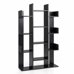 Costway Bookshelf 141cm Bookcase 13 Shelves Storage Organizer Black