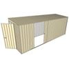 Build-a-Shed 1.5 x 5.2 x 2m Double Sliding Side Door Skillion Shed - Cream
