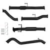 Ignite Exhausts Turbo Back For Toyota Hilux 3l D4d 3" No Cat With Hotdog Black Aluminised Steel
