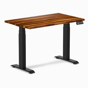 Desky Dual Mini Hardwood Sit Stand Desk Matte Black Frame 100cm