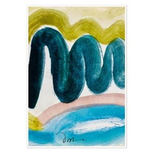 Galrie Vibrant Abstract Landscape Art Print for Modern Decor, Poster Only, 70 x 100cm (28 x 40inch)