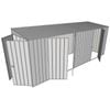 Build-a-Shed 1.5 x 5.2 x 2m Double and Single Hinged Side Door Skillion Shed - Zinc
