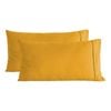 Dreamaker Superfine Washed Microfibre King Pillowcase Twin Pack - Mustard