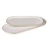 2pc Tempa Asteria White Oblong Serving Tray Set
