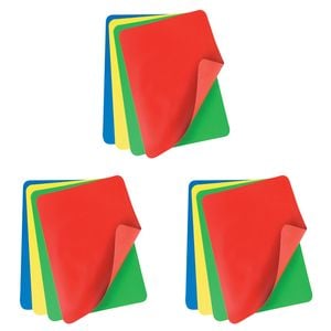 3x 4pc Appetito Coloured Flexible Cutting Board Home Kitchen Cooking Assorted