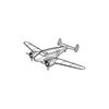 Ignite Laser Beechcraft Model 18 - Classic Twin-Engine Aircraft Silhouette Metal Wall Art Coated Black 47 inch - 120 cm