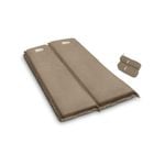 Self Inflating Mattress 10CM Thick Double Mat Air Bed - Coffee Suede Surface